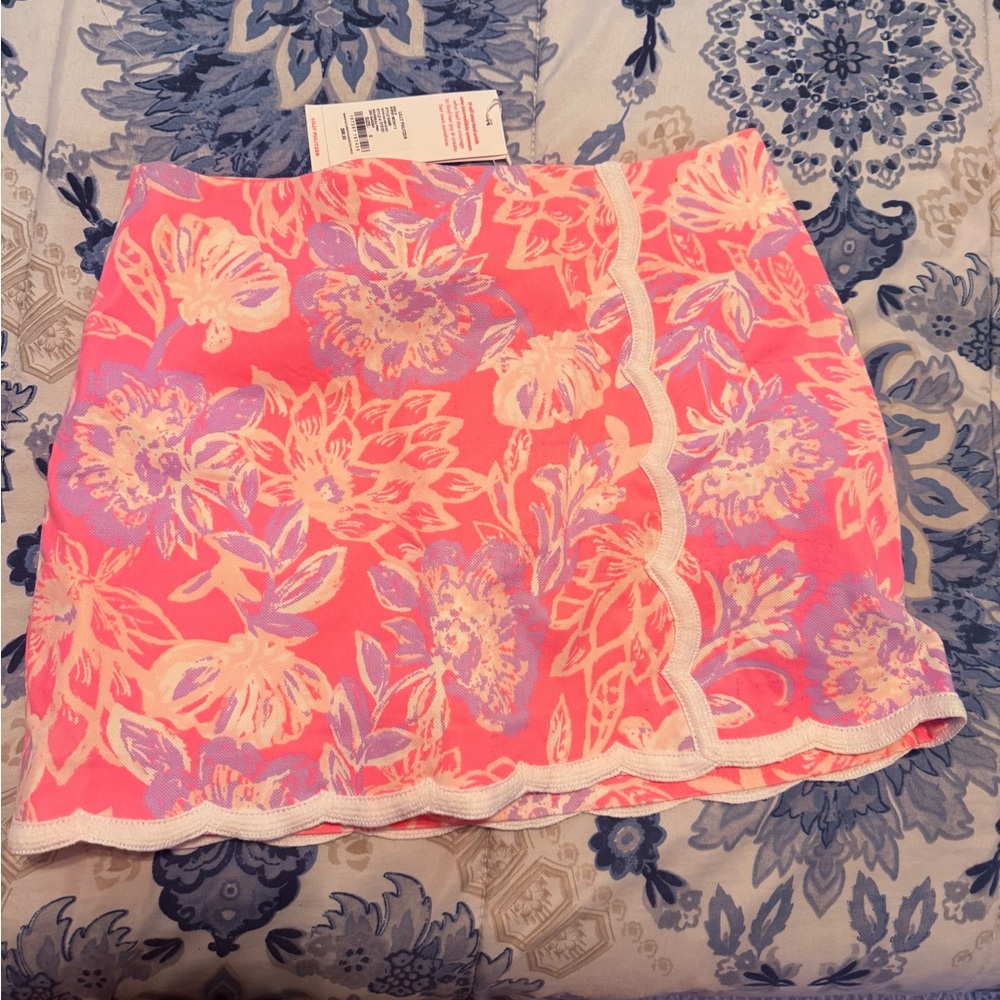 Lilly Pulitzer Michelina Floral Mini Skort in Rousseau Pink size 0